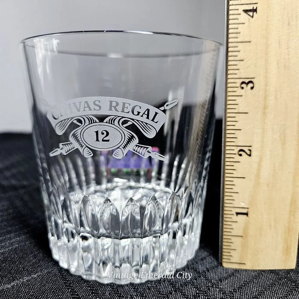 Chivas Regal Vtg Scotch Whiskey Drinking Glass Made by VONPOK Italy On The Rocks